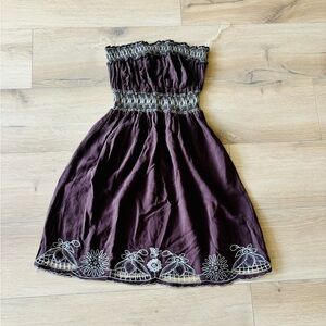 American Rag Cie 1984, women’s brown strapless dress, short, size small